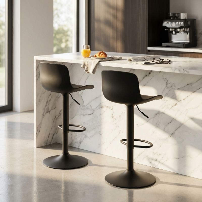 ESTEBAN - sgabello alto in acciaio