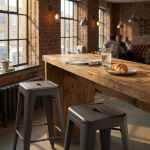 MARIGNO - sgabello alto in acciaio