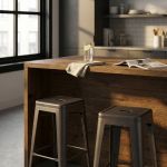 MARIGNO - sgabello alto in acciaio