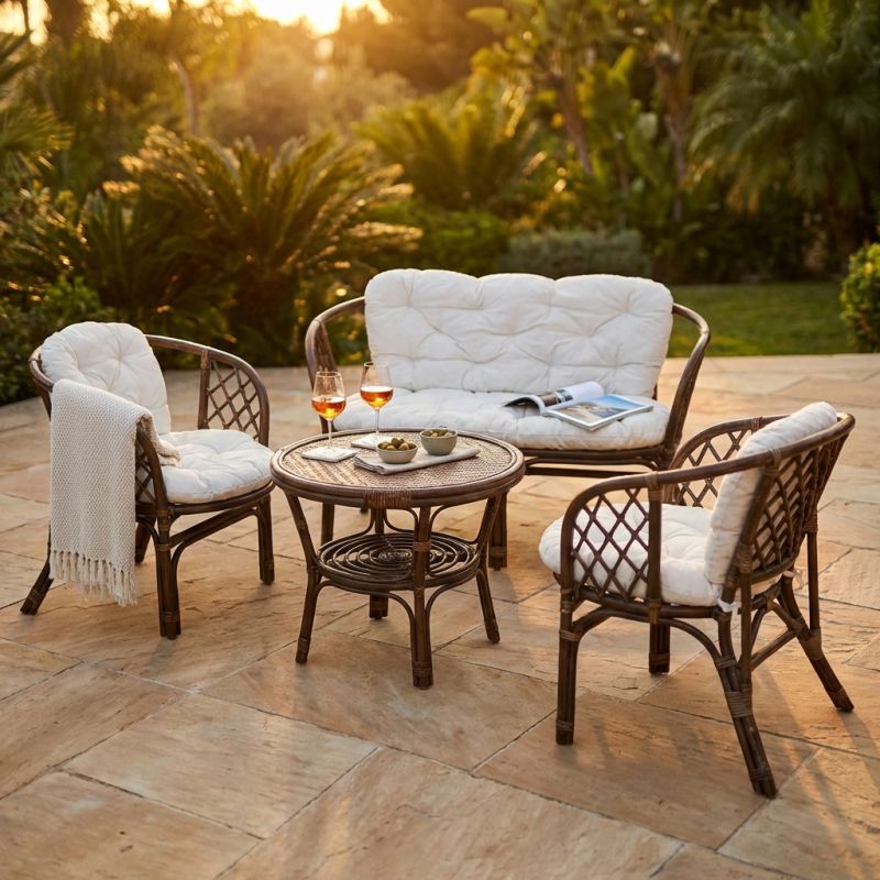 JERA - salotto da giardino in rattan