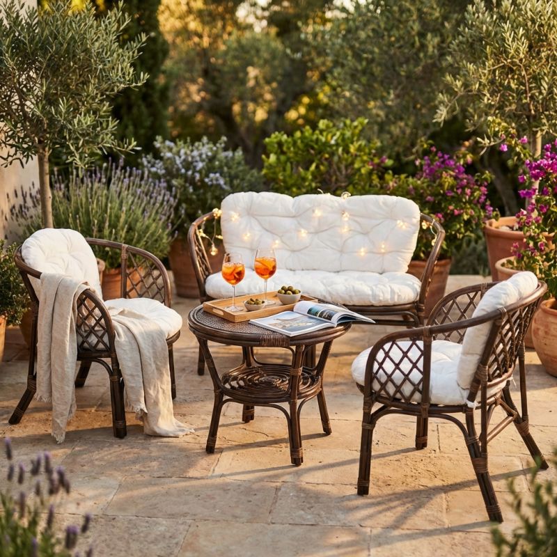 JERA - salotto da giardino in rattan