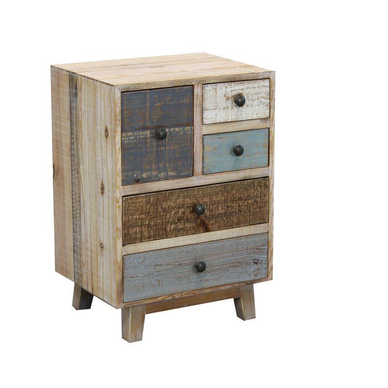 COLORWOOD - cassettiera cinque cassetti in legno colorato da 45 cm