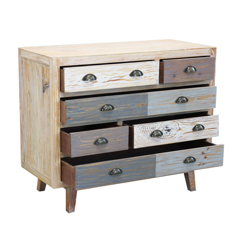 COLORWOOD - cassettiera otto cassetti in legno colorato da 99 cm