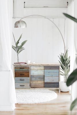 COLORWOOD - credenza quattro cassetti in legno colorato