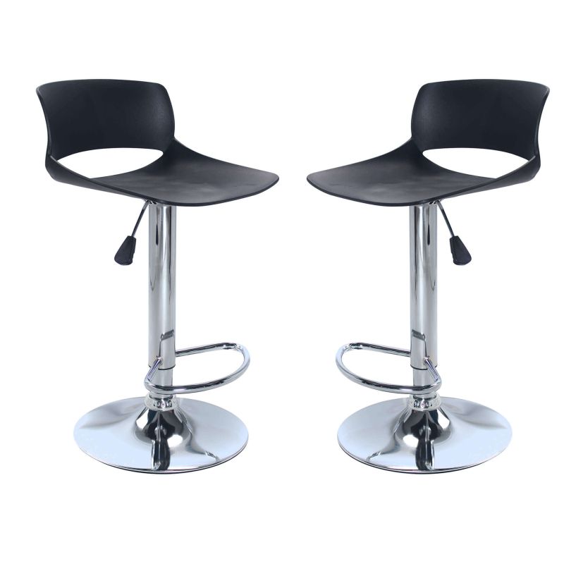 HECTOR - sgabello alto in acciaio set da 2