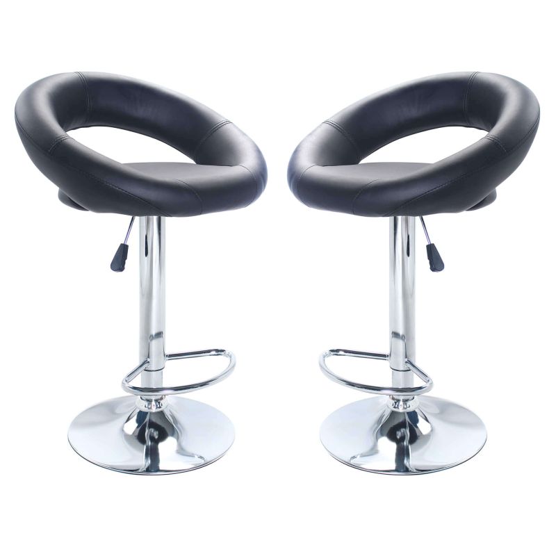 GUSTAVO - sgabello alto in acciaio set da 2