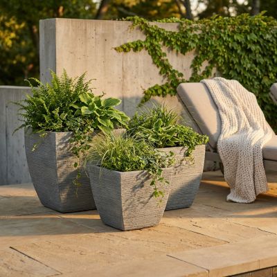 ROSA - set di 3 vasi