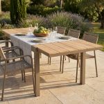 VIDUUS - tavolo da giardino allungabile in alluminio e polywood