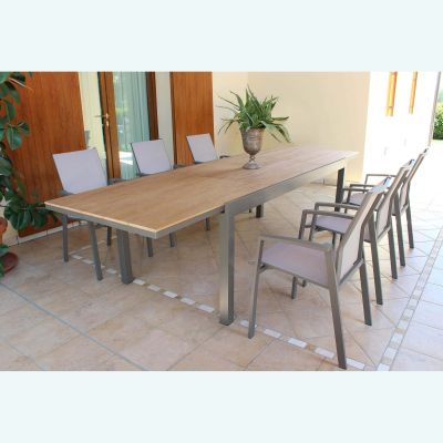 VIDUUS - tavolo da giardino allungabile in alluminio e polywood