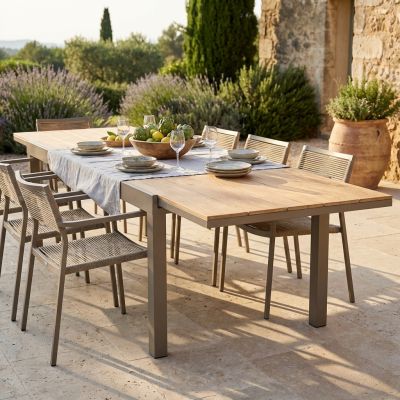 VIDUUS - tavolo da giardino allungabile in alluminio e polywood