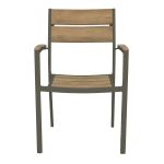 VIDUUS - poltrona da giardino in alluminio e polywood impilabile