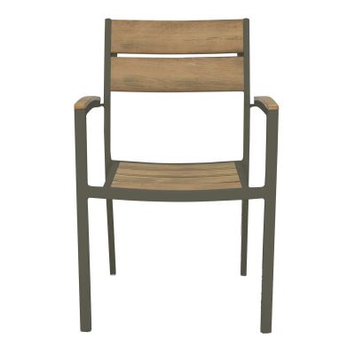 VIDUUS - poltrona da giardino in alluminio e polywood impilabile