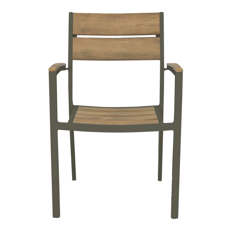 VIDUUS - poltrona da giardino in alluminio e polywood impilabile