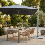 MANU - ombrellone da giardino decentrato