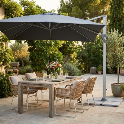 MANU - ombrellone da giardino decentrato