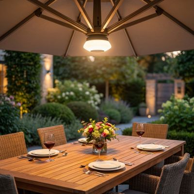 VOLTA - modulo led e cassa bluetooth per ombrellone VOLTA