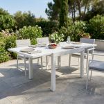 JERRI - tavolo da giardino in alluminio 90 X 90/180