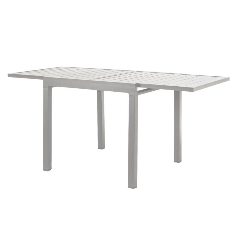 JERRI - tavolo da giardino in alluminio 90 X 90/180
