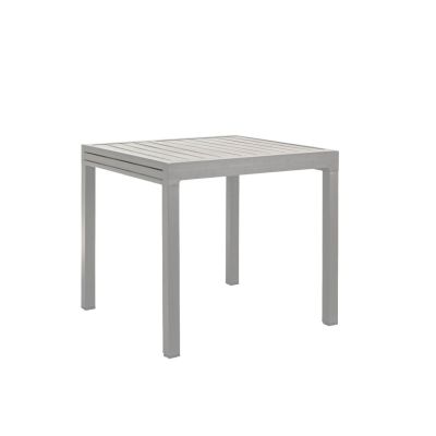JERRI - tavolo da giardino in alluminio 90 X 90/180