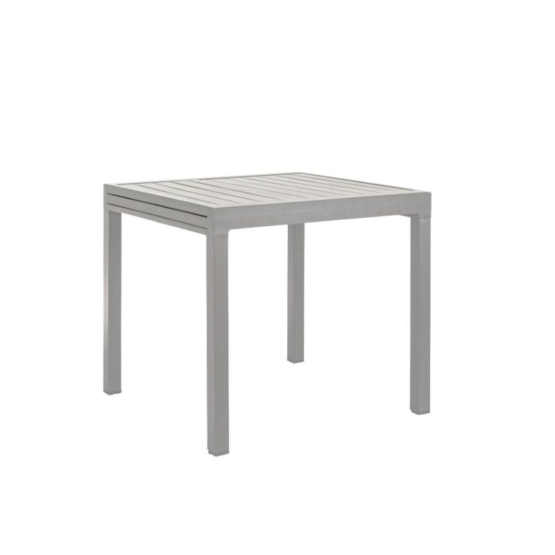 JERRI - tavolo da giardino in alluminio 90 X 90/180