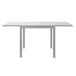 JERRI - tavolo da giardino in alluminio 90 X 90/180