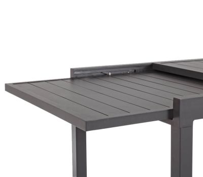 JERRI - tavolo da giardino in alluminio 90 X 90/180