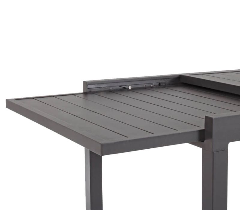 JERRI - tavolo da giardino in alluminio 90 X 90/180