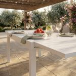 JERRI - tavolo da giardino in alluminio 90 X 135/270