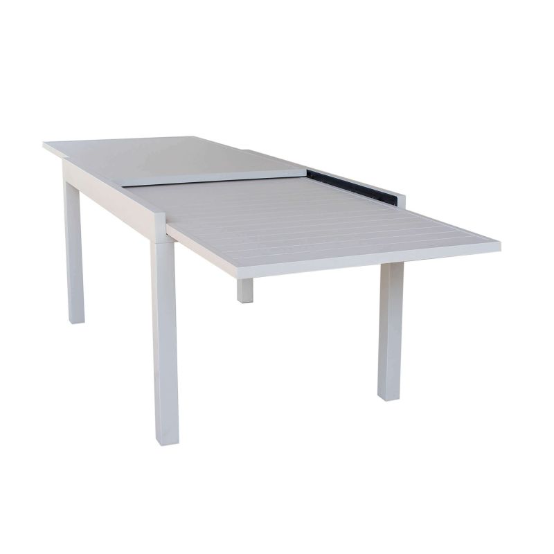 JERRI - tavolo da giardino in alluminio 90 X 135/270