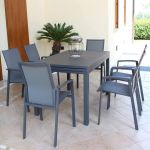 JERRI - tavolo da giardino in alluminio 90 X 135/270