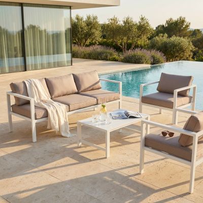 AULUS - salotto da giardino in alluminio 5 posti