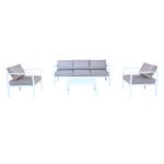 AULUS - salotto da giardino in alluminio 5 posti