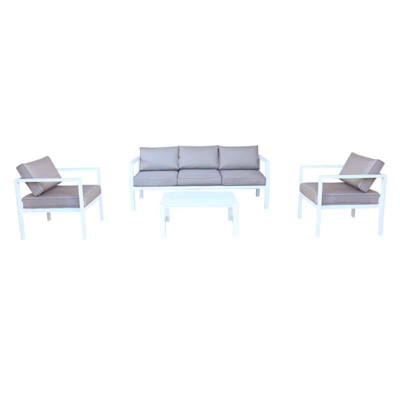 AULUS - salotto da giardino in alluminio 5 posti