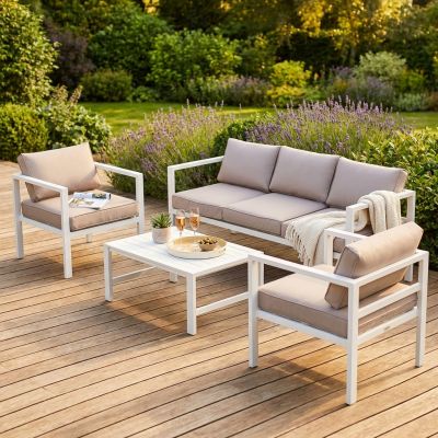 AULUS - salotto da giardino in alluminio 5 posti