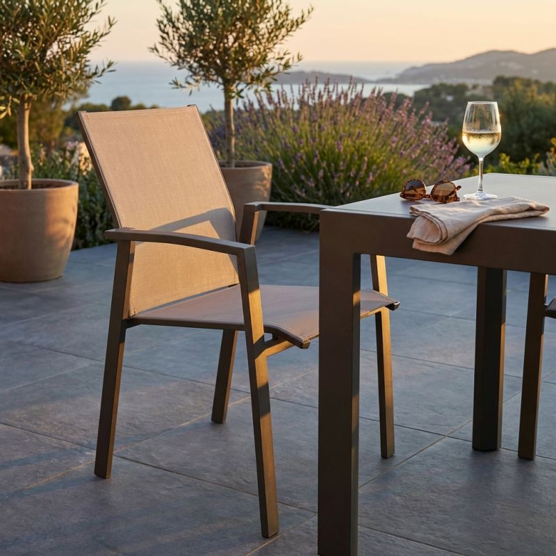 LOTUS - poltrona da giardino in alluminio