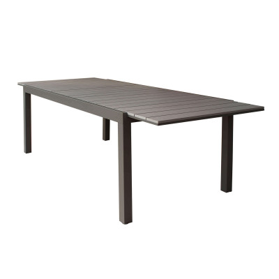 TRIUMPHUS - tavolo da giardino allungabile in alluminio e polywood