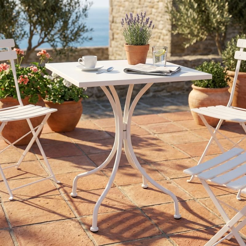 ROMANUS - tavolo in acciaio da giardino