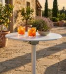 OPERA - tavolo alto da giardino in acciaio