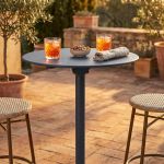 OPERA - tavolo alto da giardino in acciaio