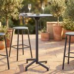 OPERA - tavolo alto da giardino in acciaio