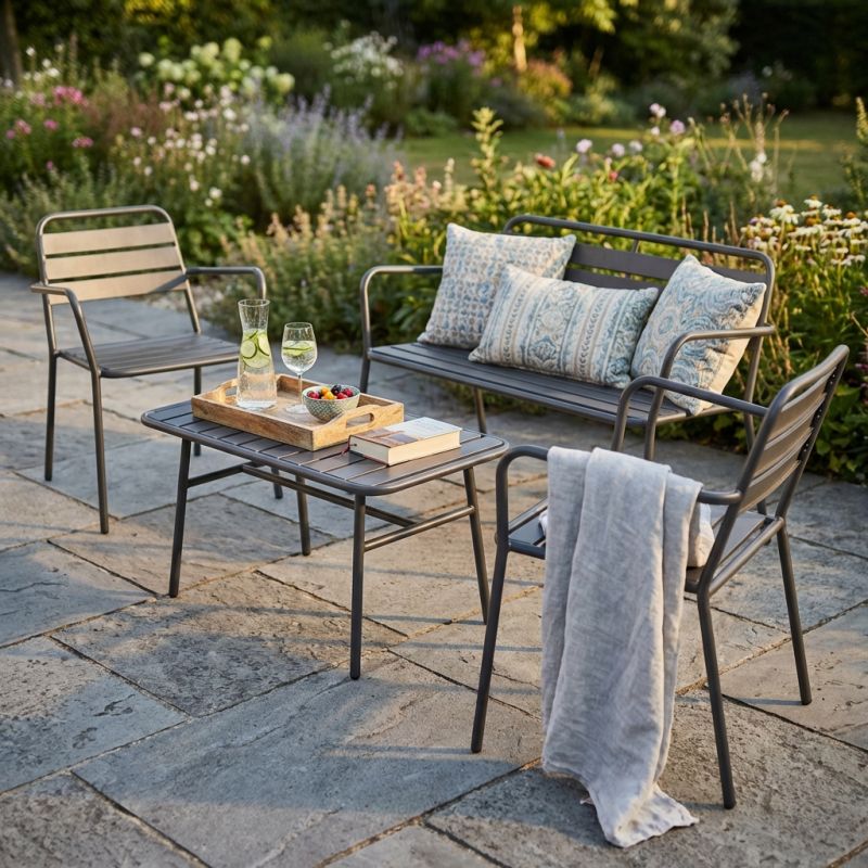 ROMANUS - salotto da giardino in acciaio