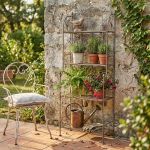 ELEONORE - scaffale 4 piani stile provenzale in ferro verniciato