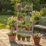 ELEONORE - scaffale 4 piani stile provenzale in ferro verniciato