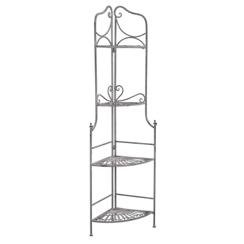 DOMINIQUE - scaffale 4 piani stile provenzale in ferro verniciato