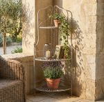 ELOÏSE - scaffale 3 piani angolare stile provenzale in ferro verniciato