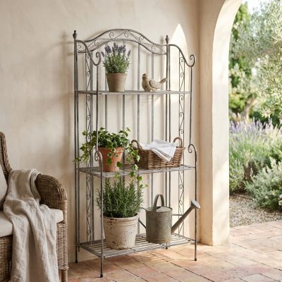 FLAVIENNE - scaffale 3 piani stile provenzale in ferro verniciato