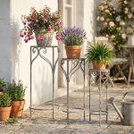 DORIAN - set di 3 fioriere tondo