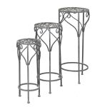 DORIAN - set di 3 fioriere tondo