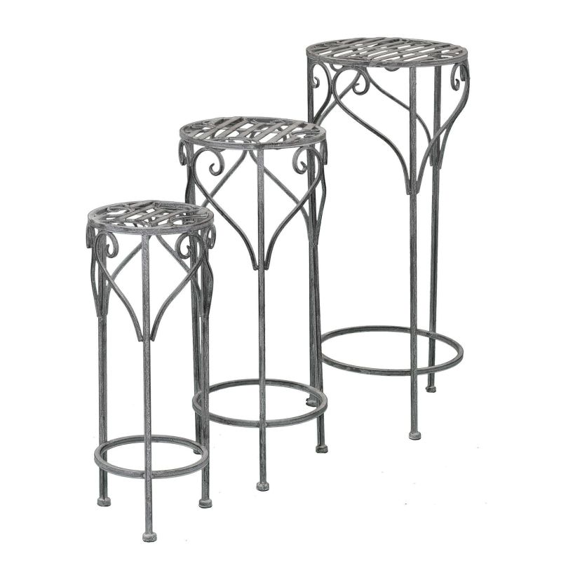 DORIAN - set di 3 fioriere tondo