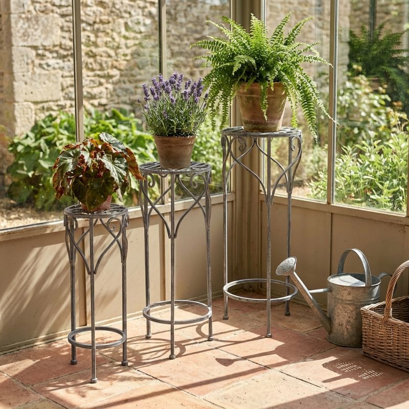 DORIAN - set di 3 fioriere tondo